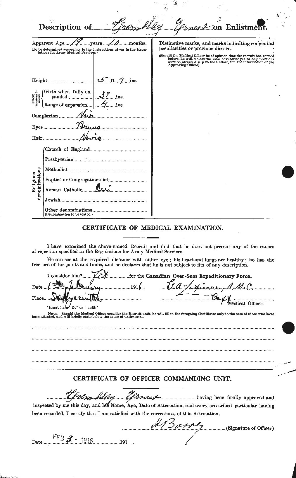 Personnel Records of the First World War - CEF 639029b