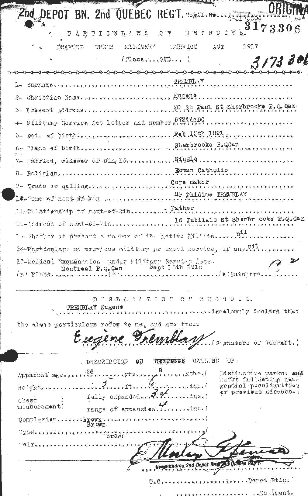 Personnel Records of the First World War - CEF 639032a