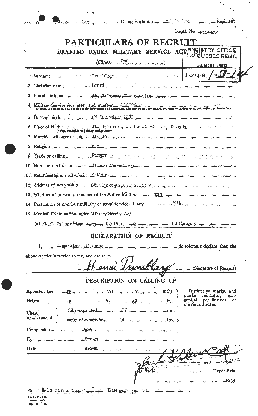 Personnel Records of the First World War - CEF 639080a