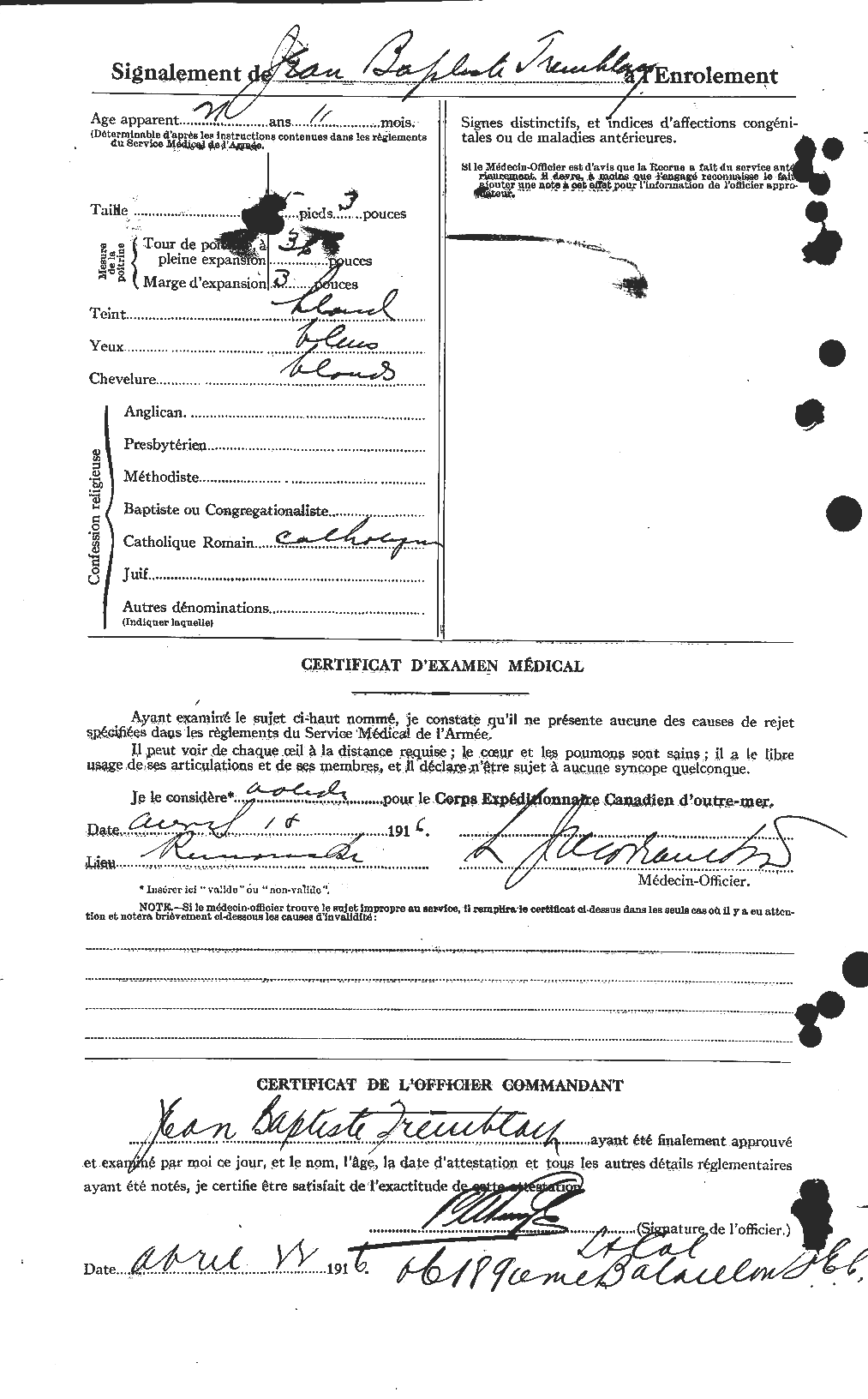 Personnel Records of the First World War - CEF 639098b