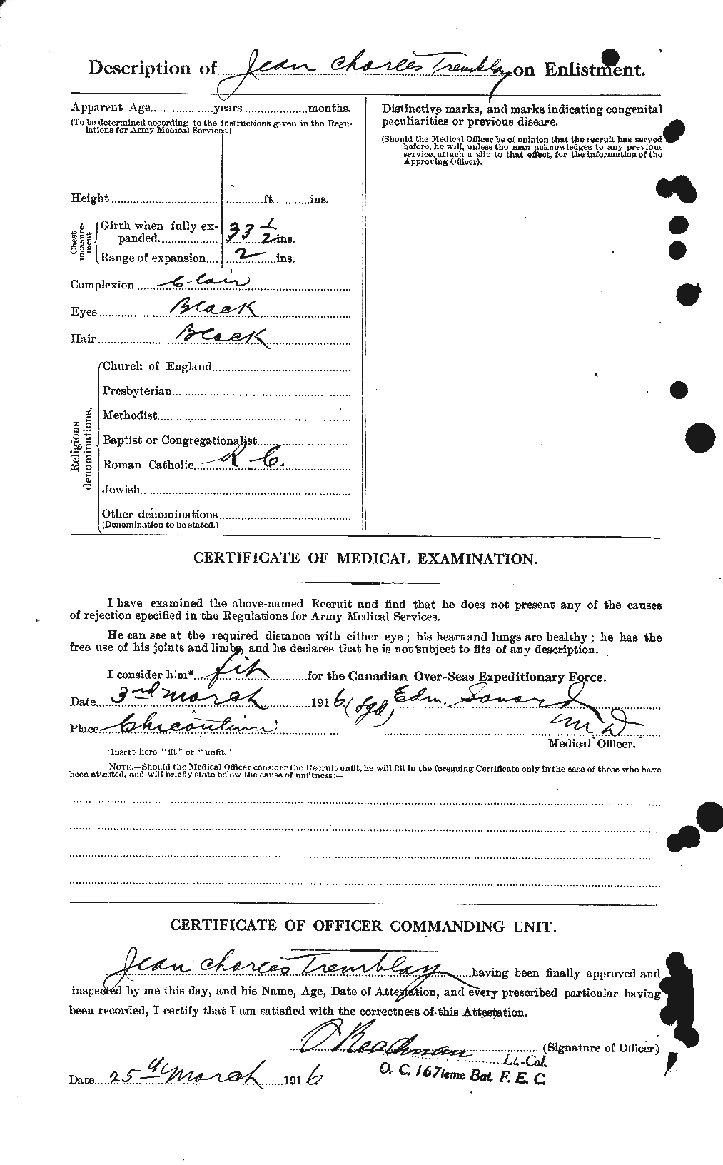 Personnel Records of the First World War - CEF 639100b
