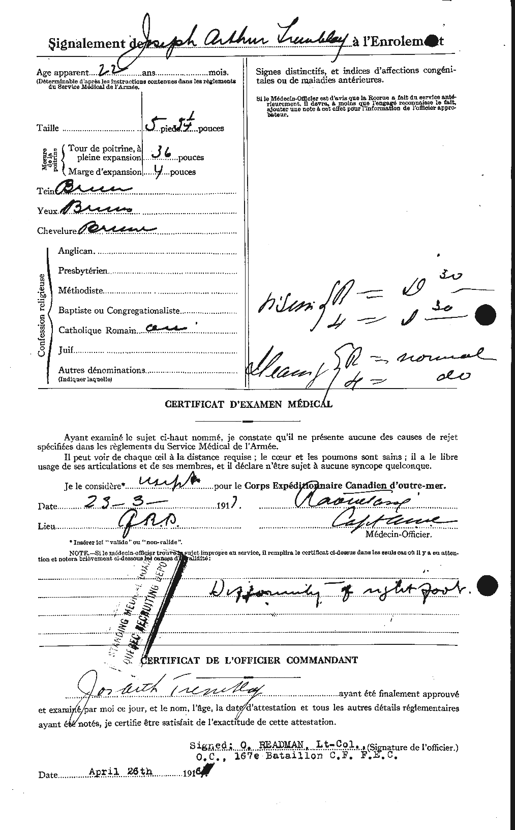 Personnel Records of the First World War - CEF 639129b