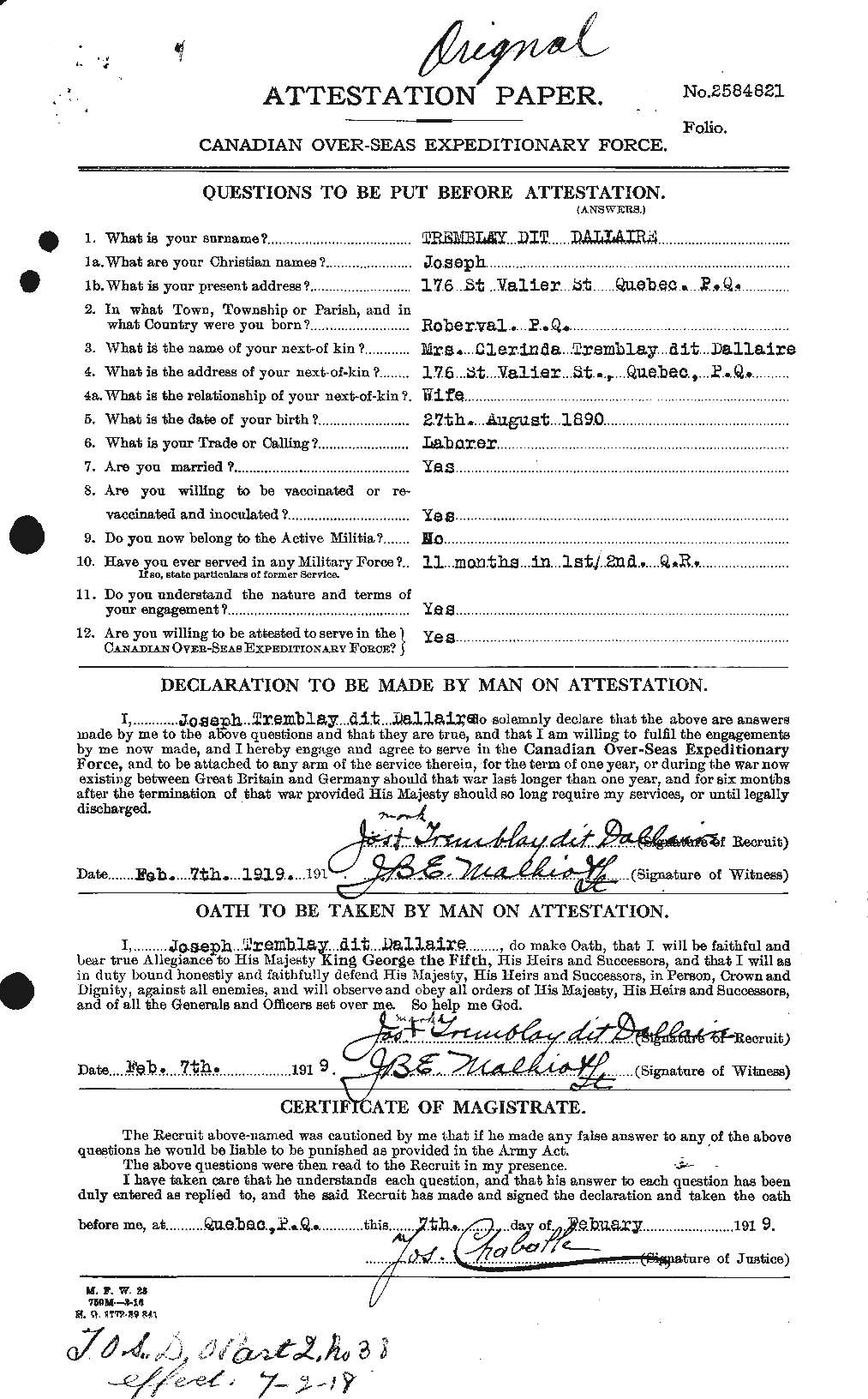 Personnel Records of the First World War - CEF 639136a