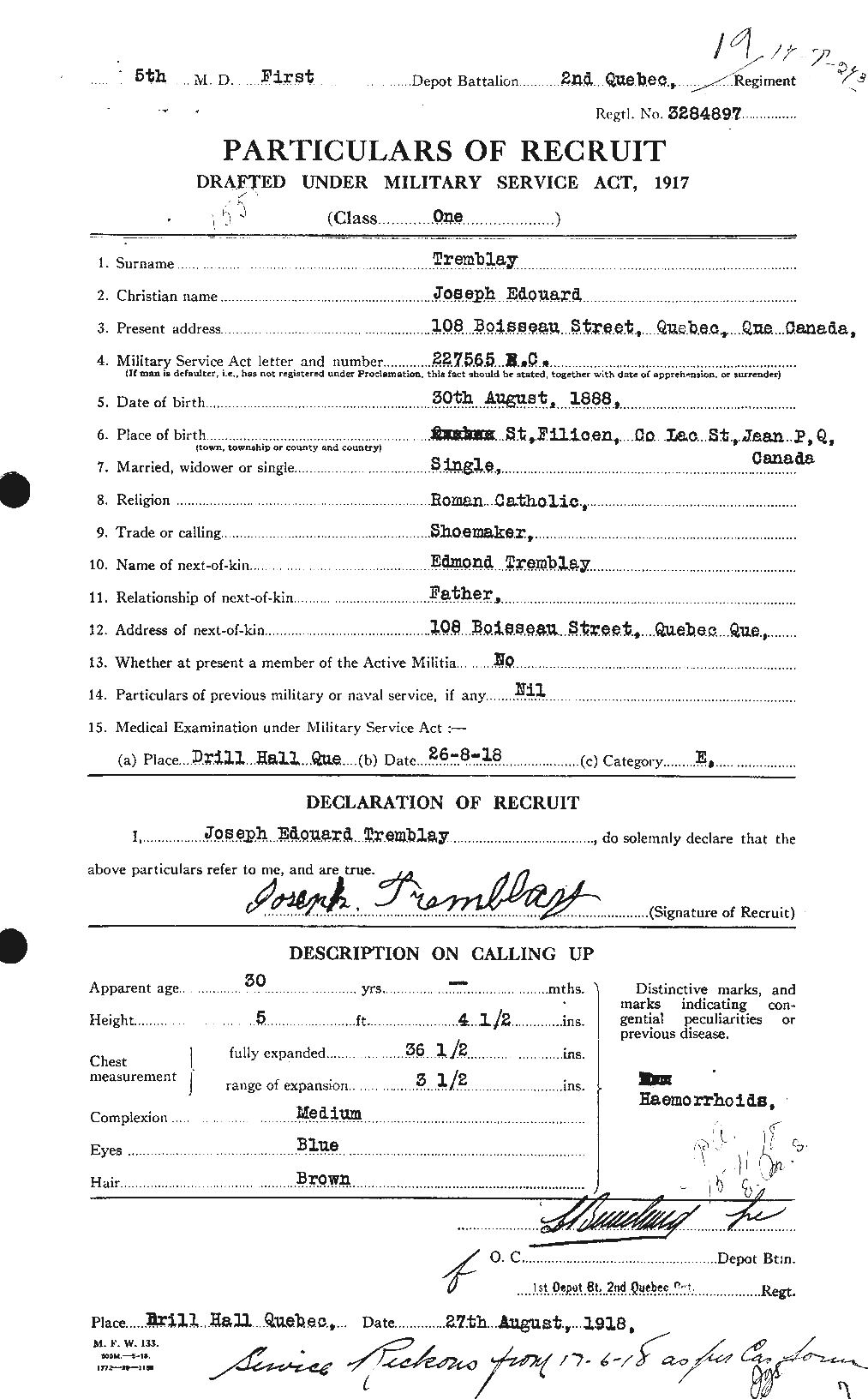 Personnel Records of the First World War - CEF 639149a