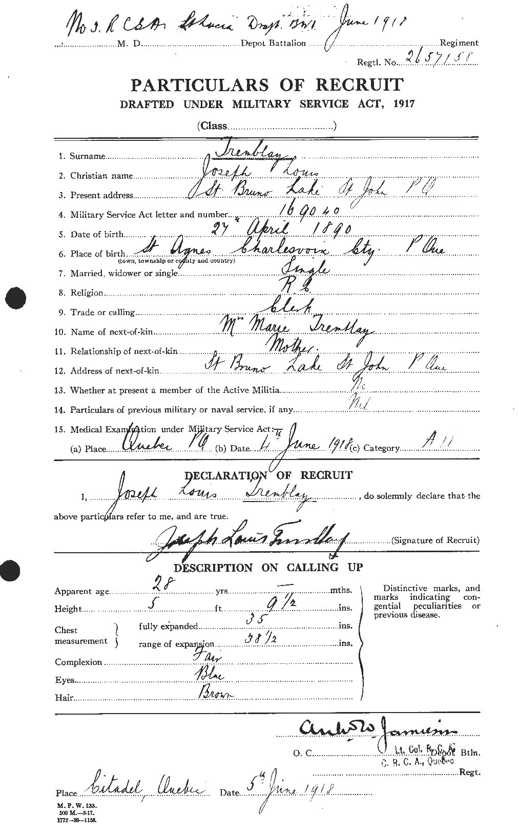 Personnel Records of the First World War - CEF 639161a