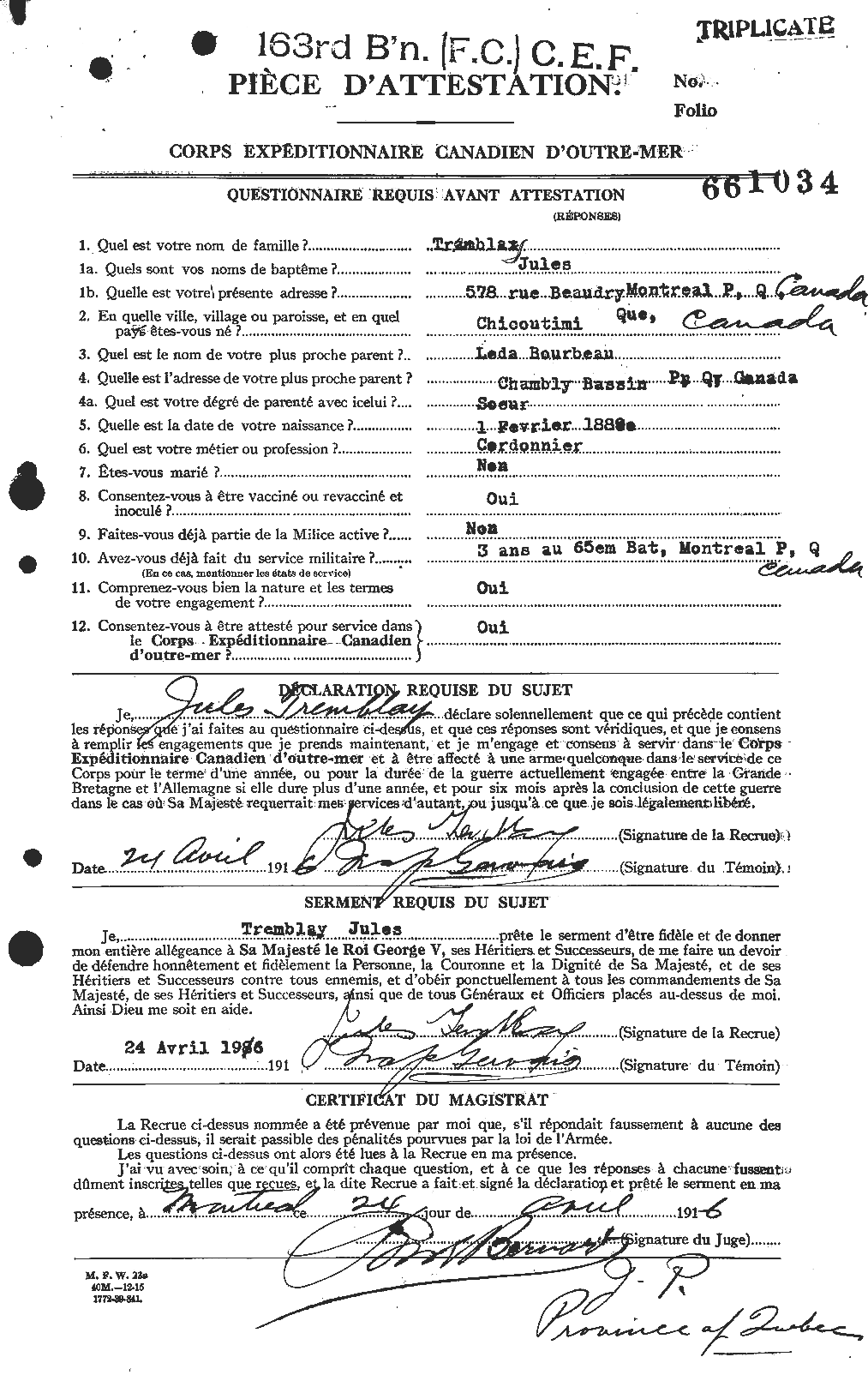 Personnel Records of the First World War - CEF 639172a