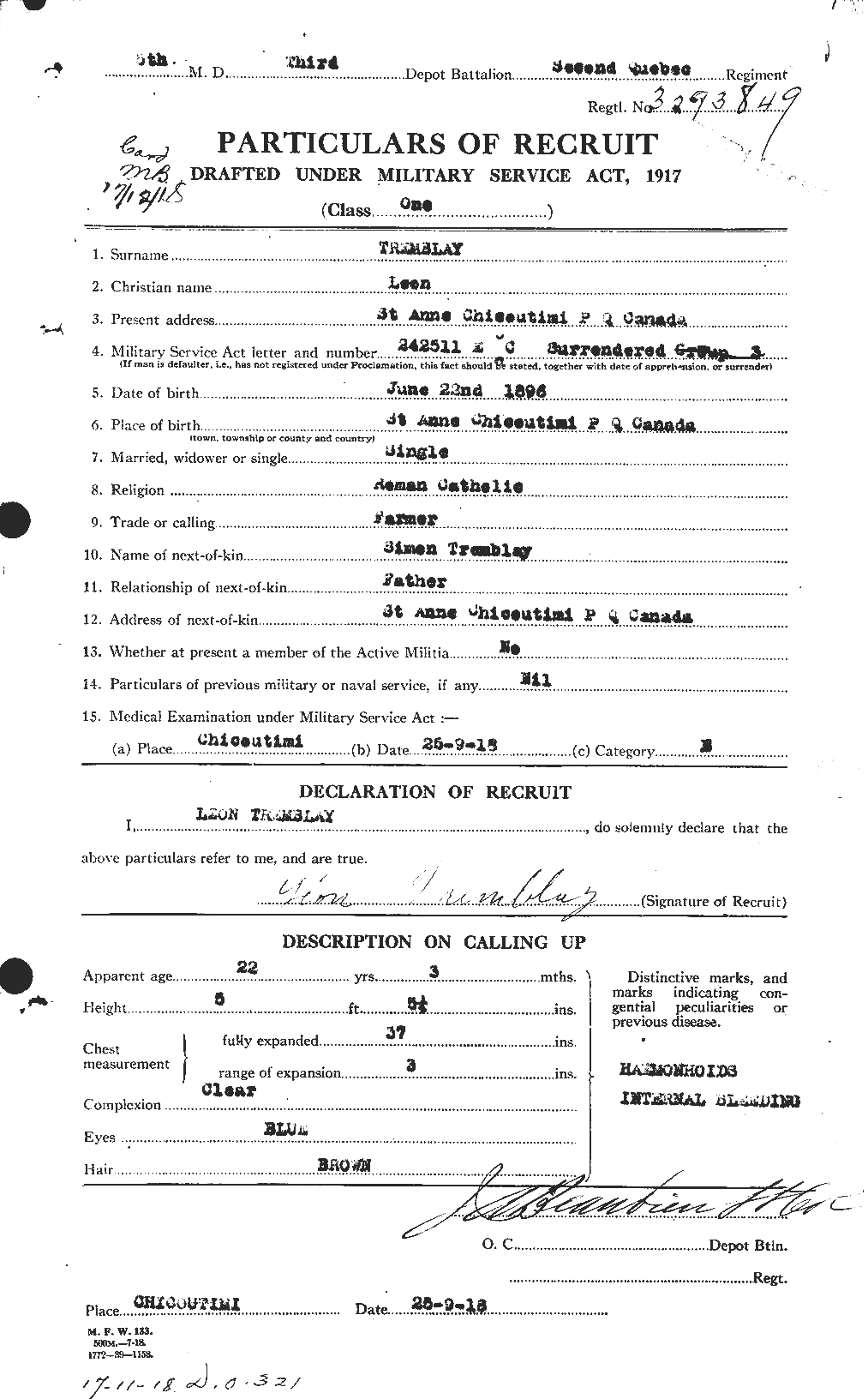 Personnel Records of the First World War - CEF 639176a