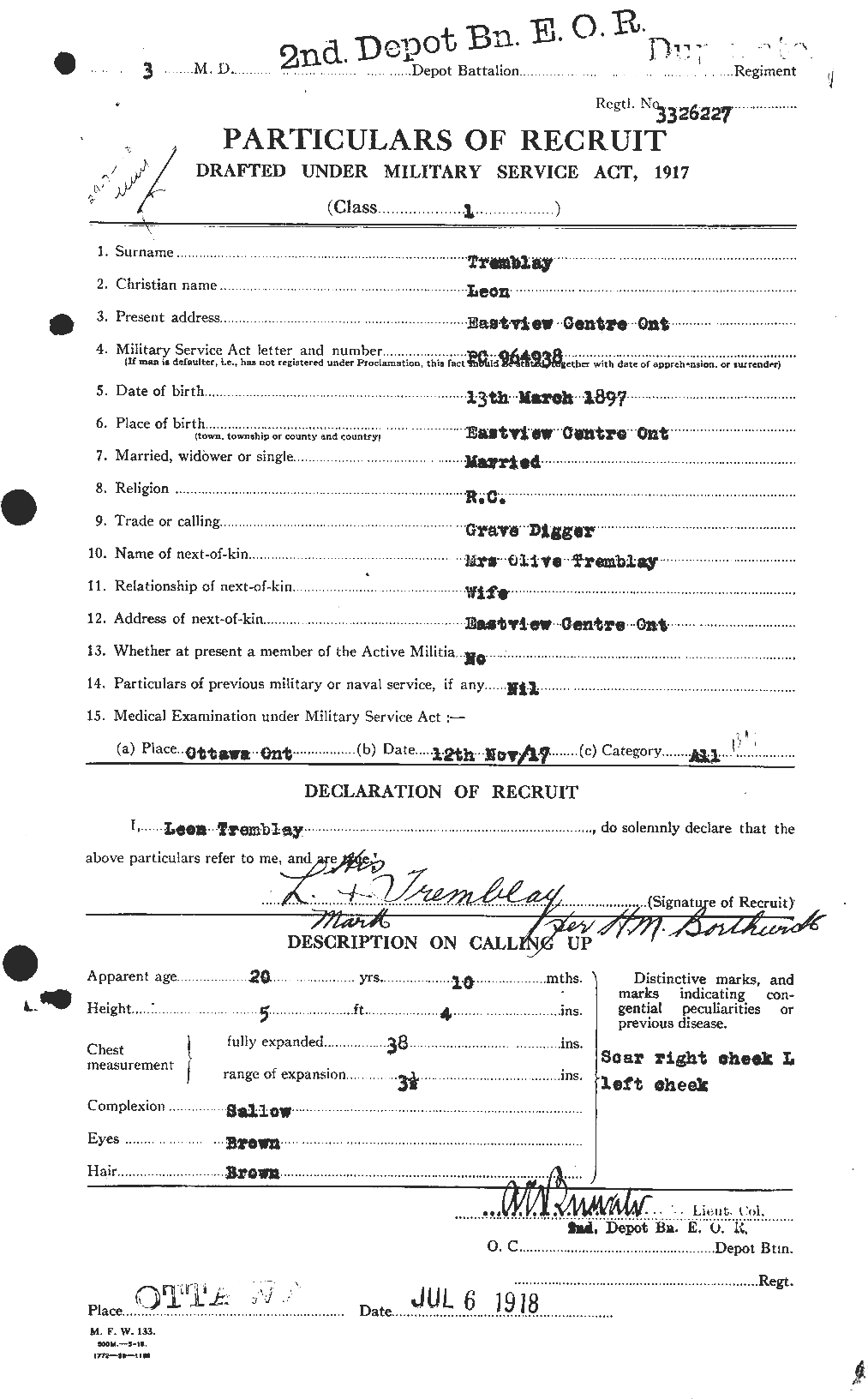 Personnel Records of the First World War - CEF 639177a
