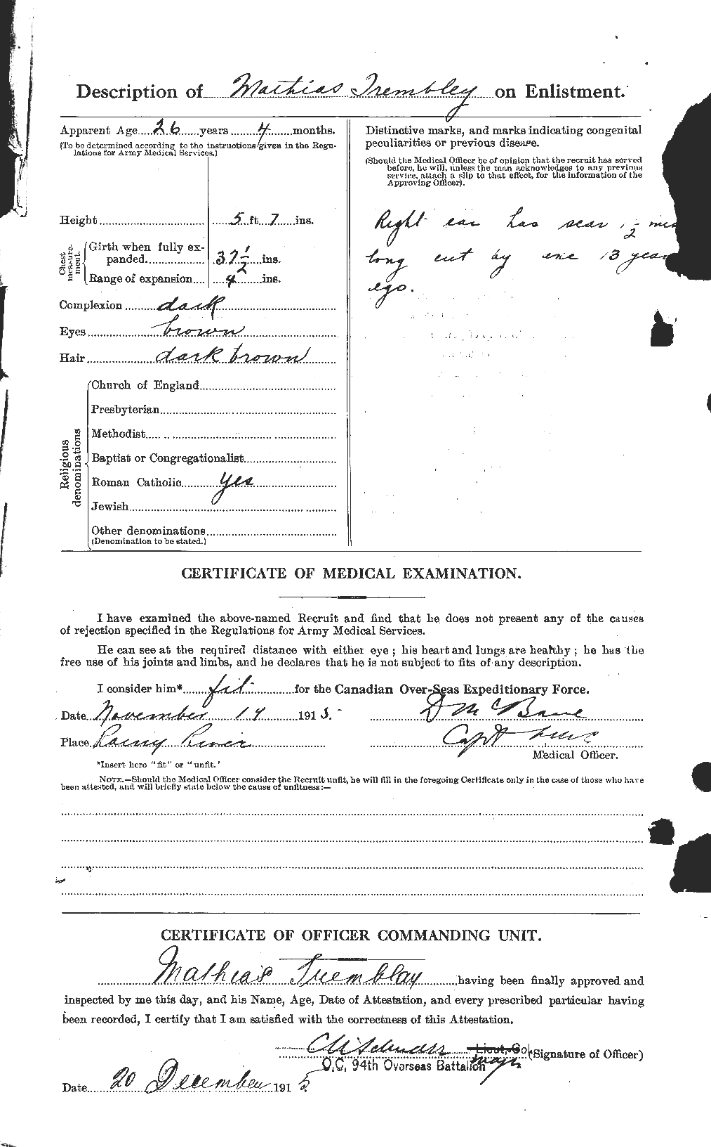 Personnel Records of the First World War - CEF 639202b