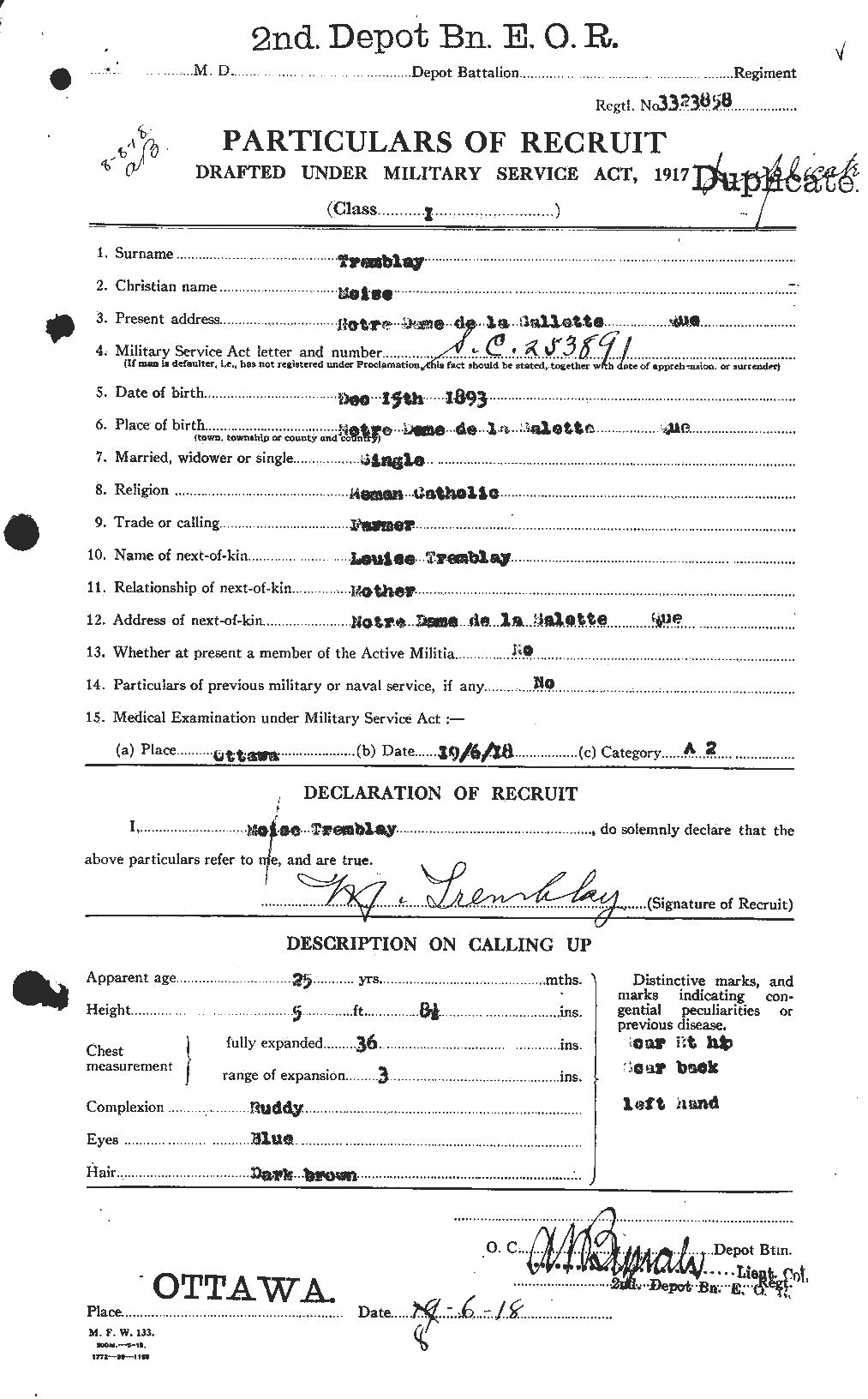 Personnel Records of the First World War - CEF 639204a