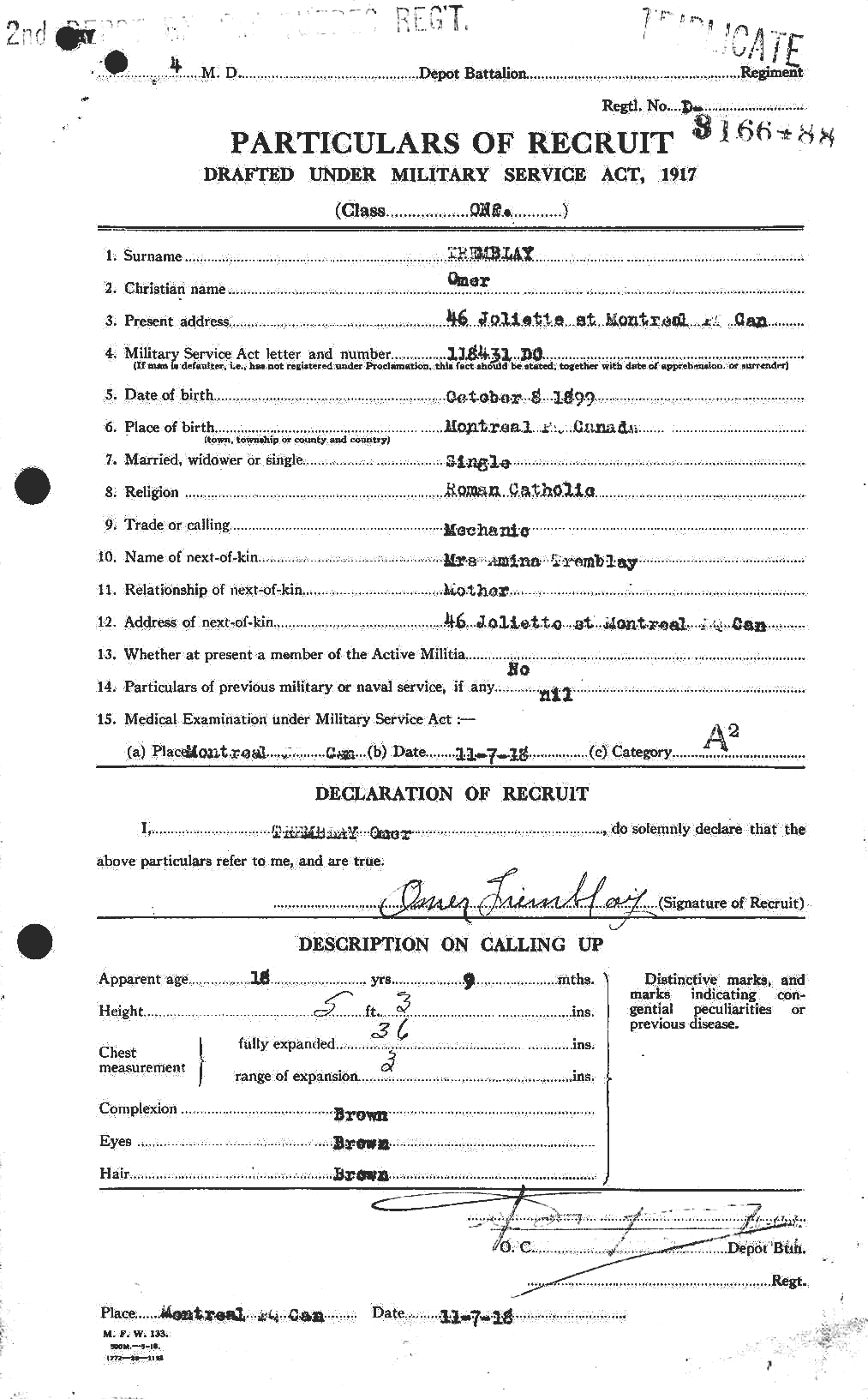 Personnel Records of the First World War - CEF 639215a