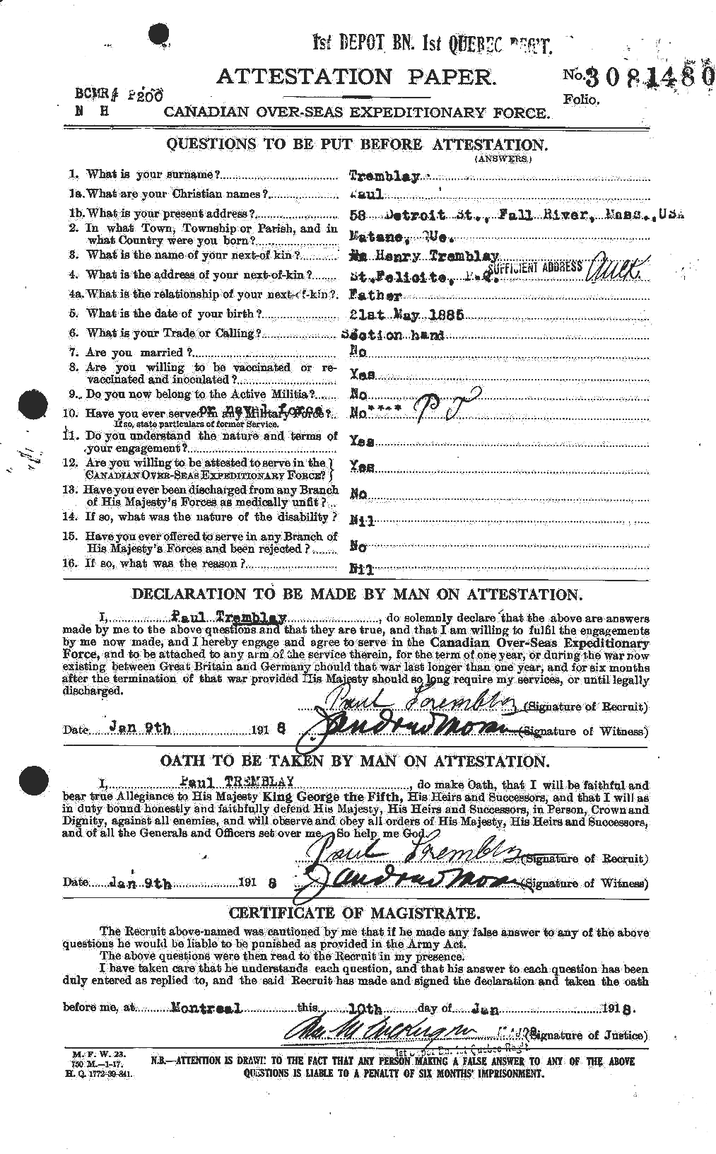 Personnel Records of the First World War - CEF 639228a