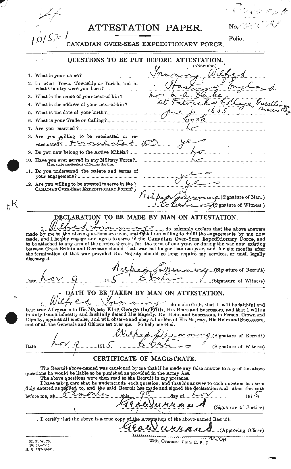 Personnel Records of the First World War - CEF 639268a