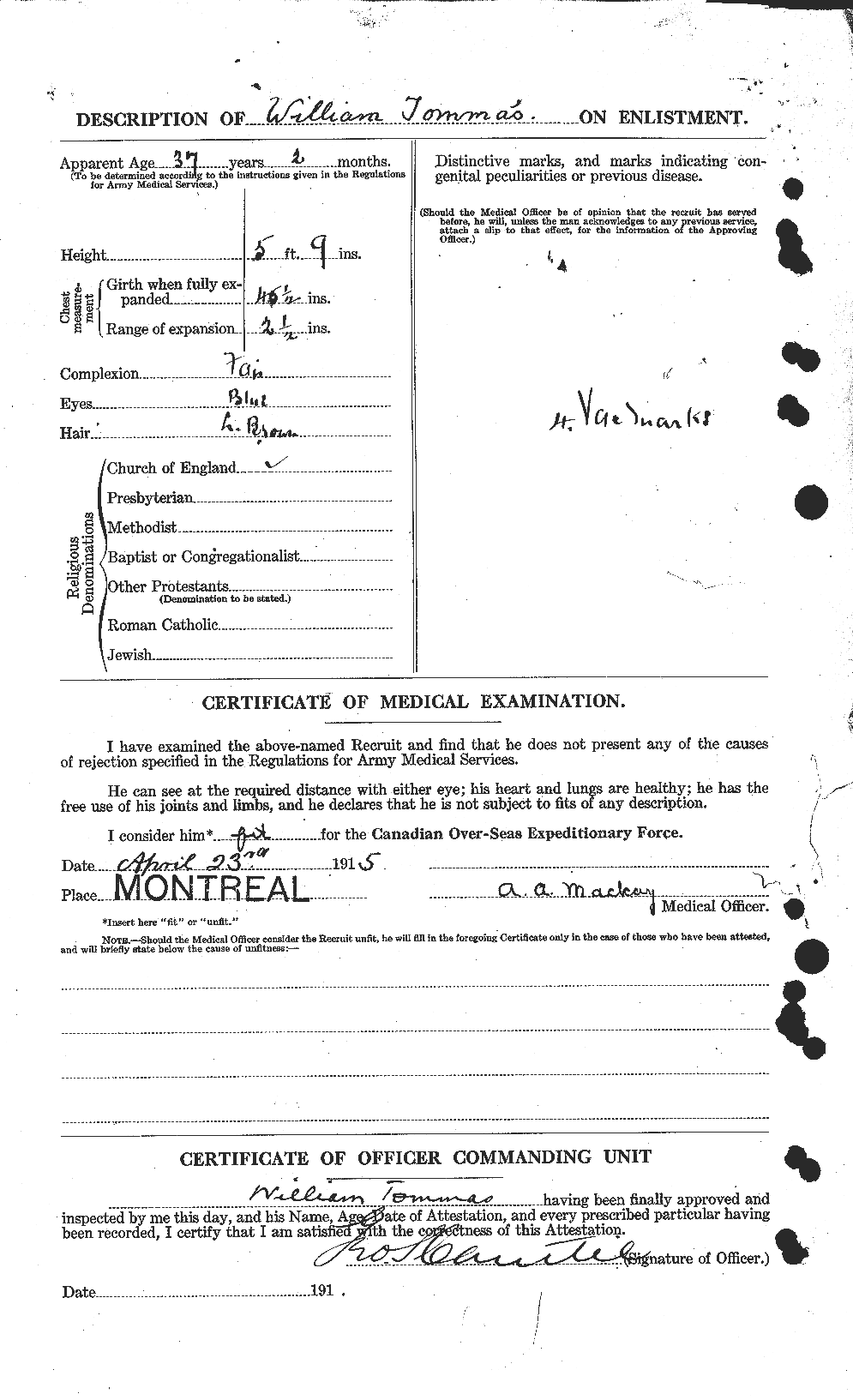 Personnel Records of the First World War - CEF 639368b
