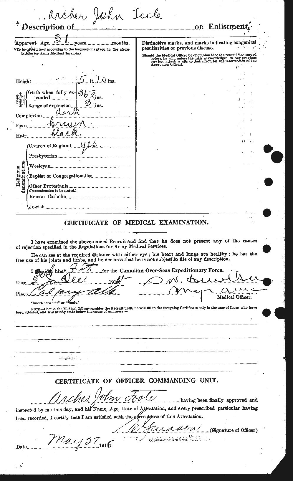Personnel Records of the First World War - CEF 639698b