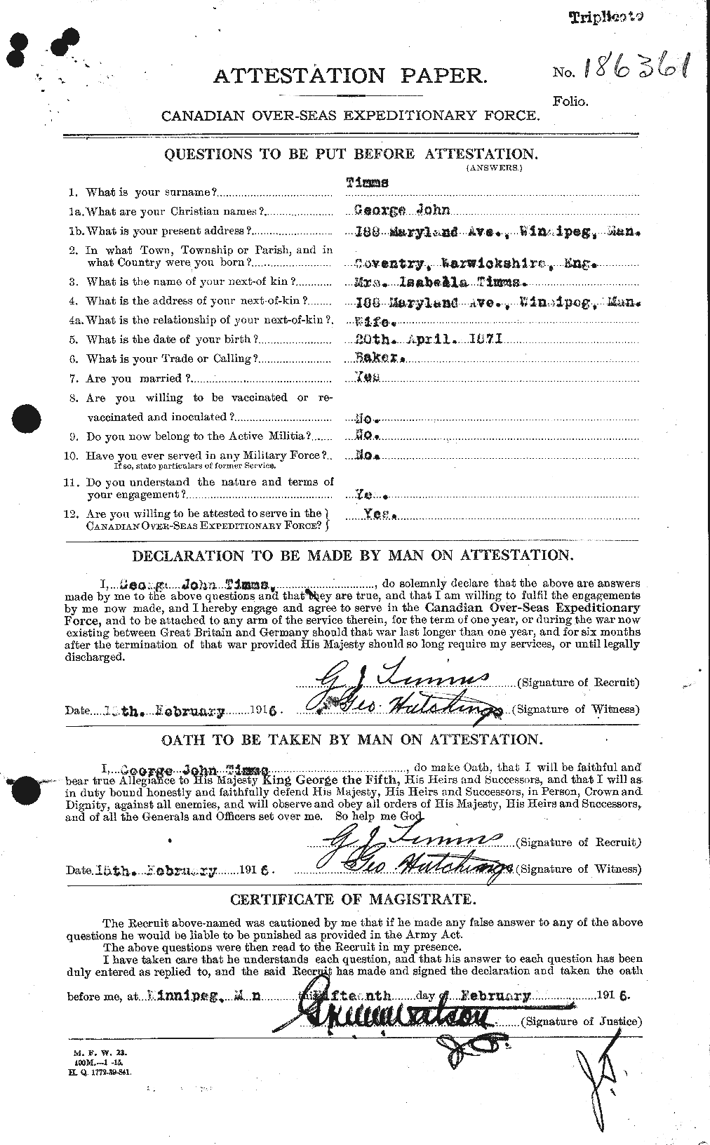 Personnel Records of the First World War - CEF 639903a