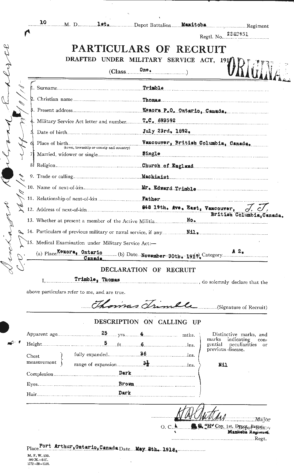 Personnel Records of the First World War - CEF 641314a