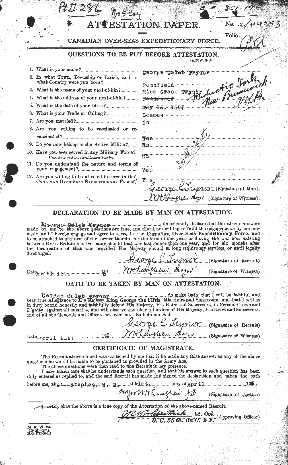 Personnel Records of the First World War - CEF 641655a