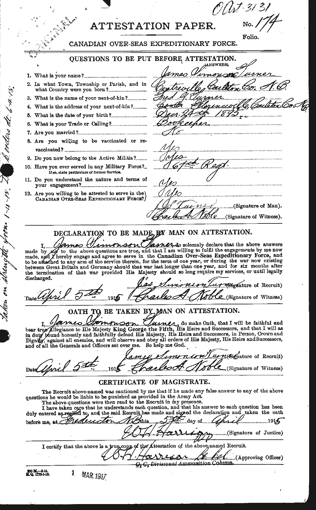 Personnel Records of the First World War - CEF 642024a
