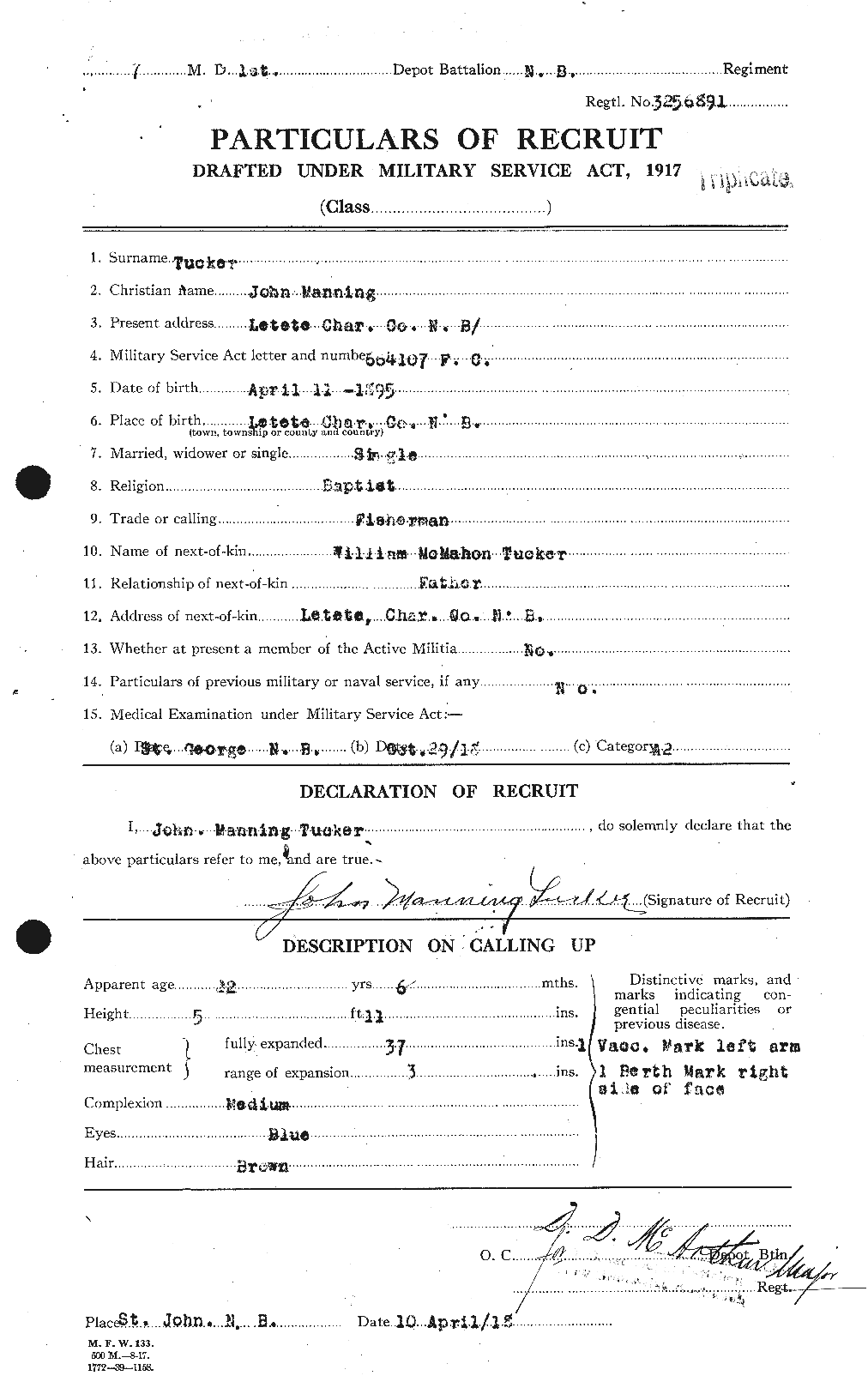 Personnel Records of the First World War - CEF 642777a