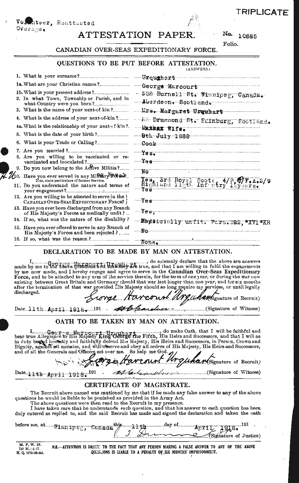 Personnel Records of the First World War - CEF 643332a