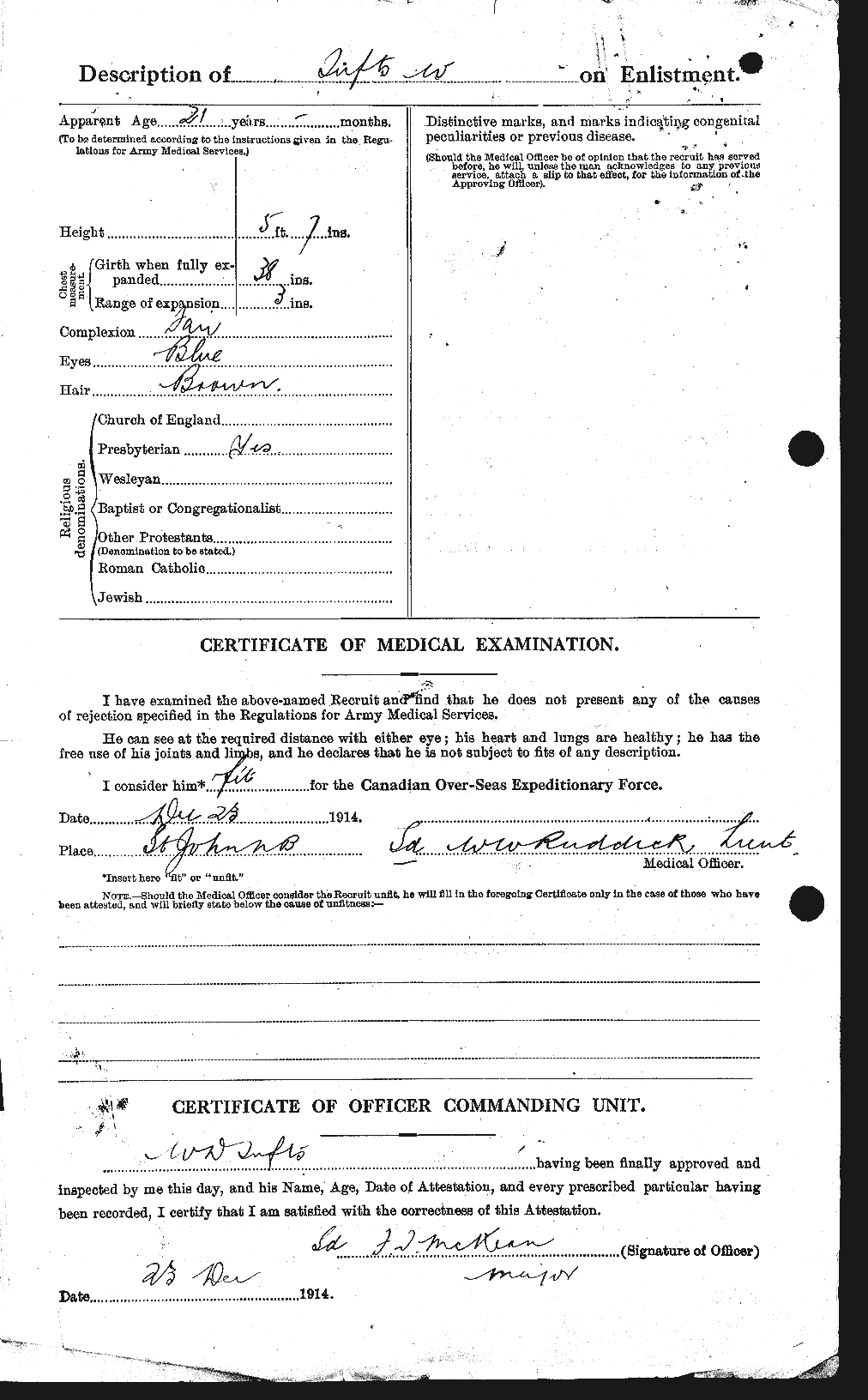 Personnel Records of the First World War - CEF 644257b