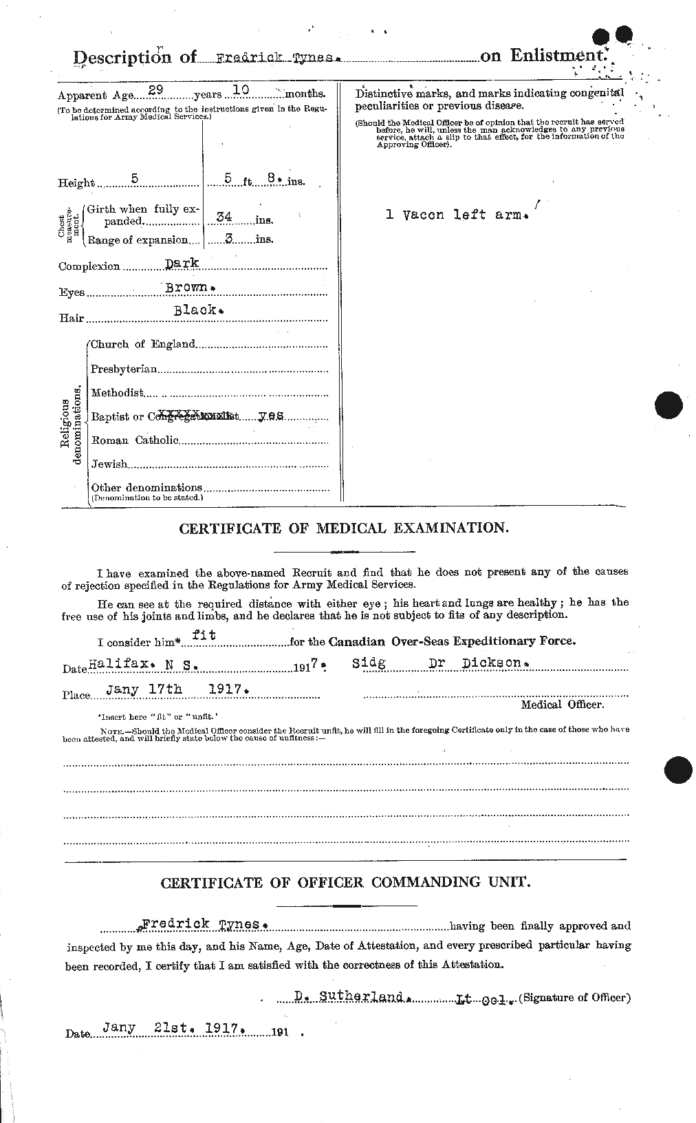 Dossiers du Personnel de la Première Guerre mondiale - CEC 644537b