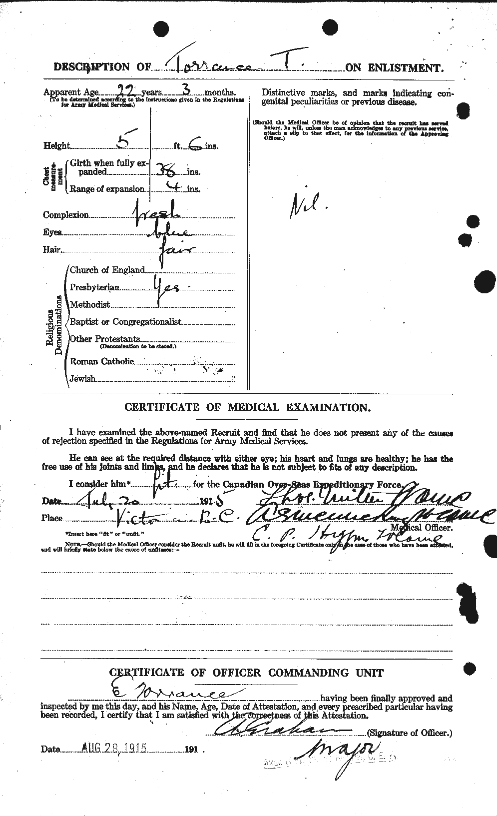 Personnel Records of the First World War - CEF 645964b