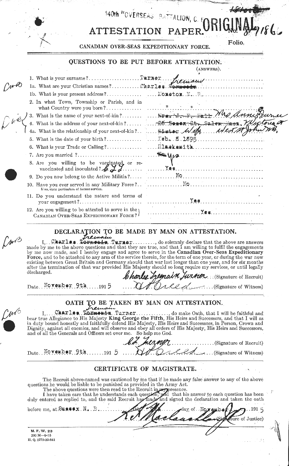 Personnel Records of the First World War - CEF 646384a