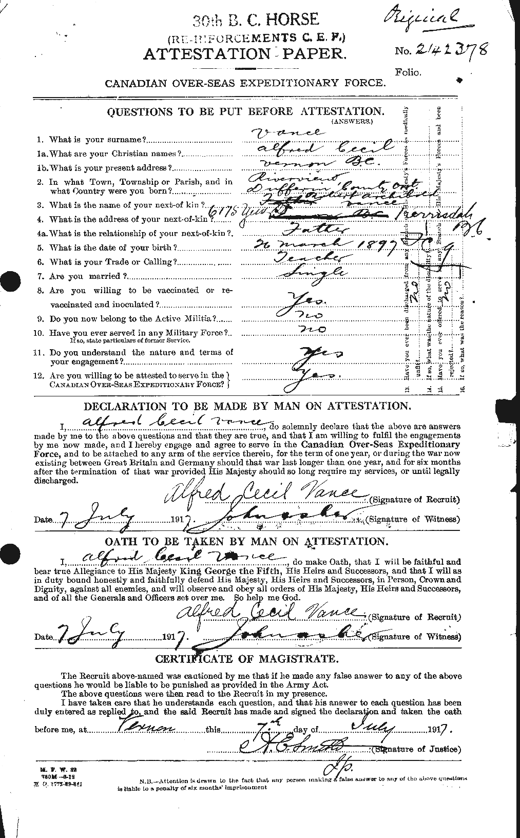 Personnel Records of the First World War - CEF 646692a