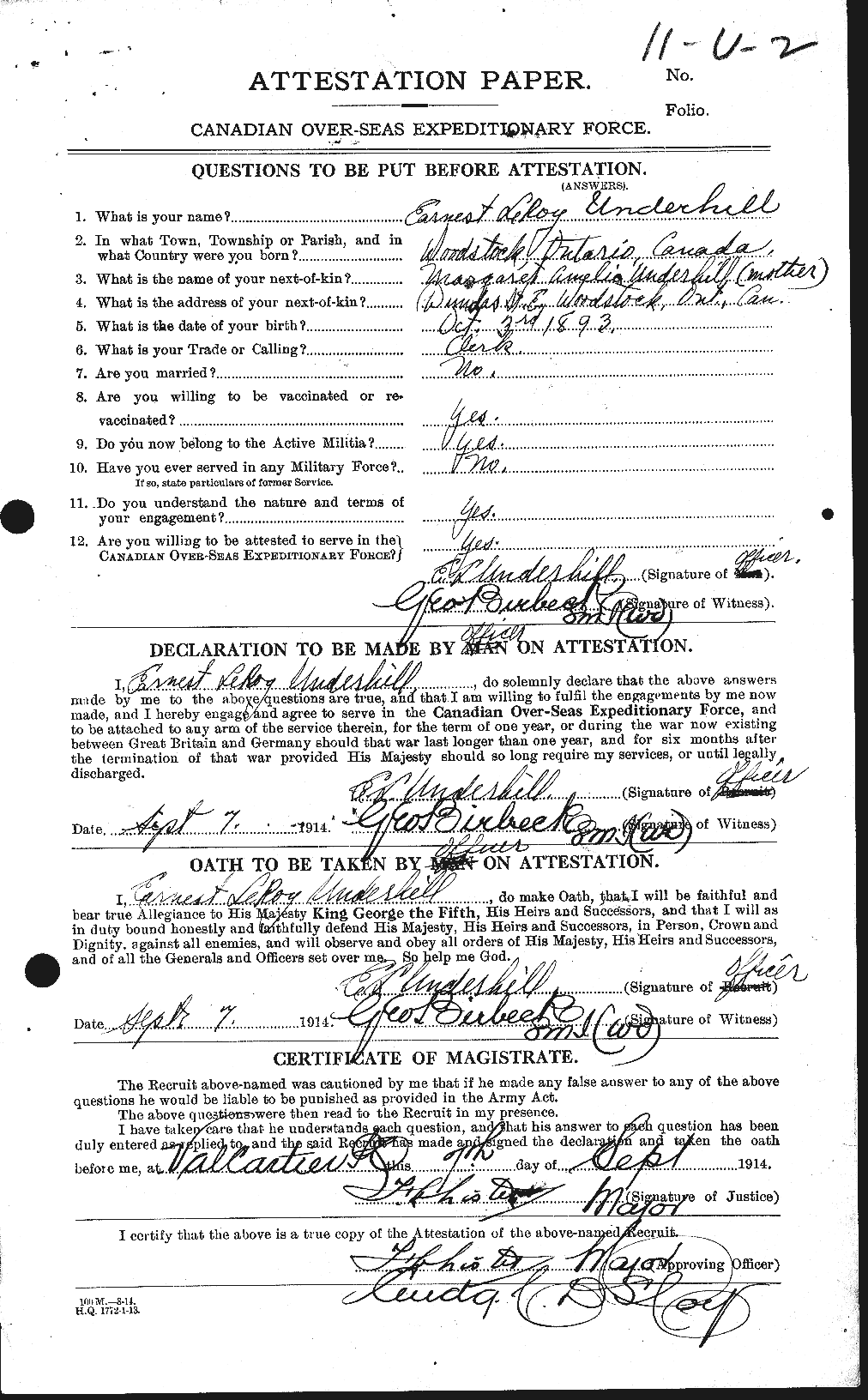 Personnel Records of the First World War - CEF 647080a