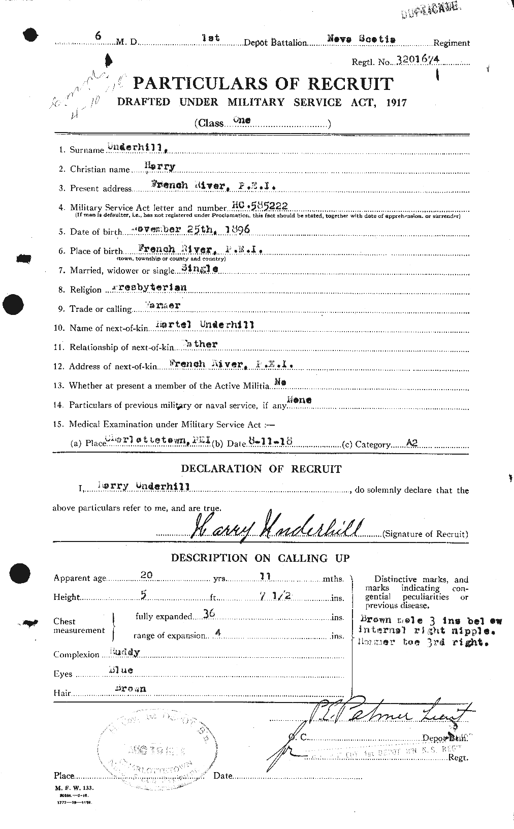 Personnel Records of the First World War - CEF 647093a