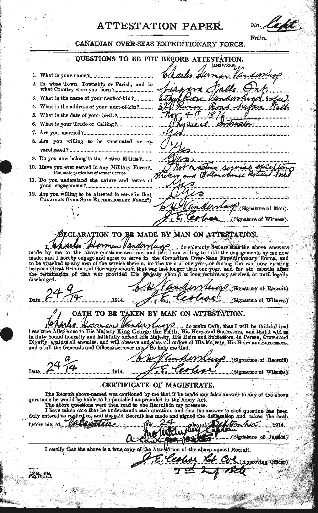 Personnel Records of the First World War - CEF 647303a