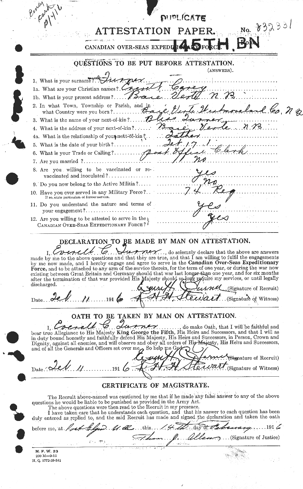 Personnel Records of the First World War - CEF 648420a