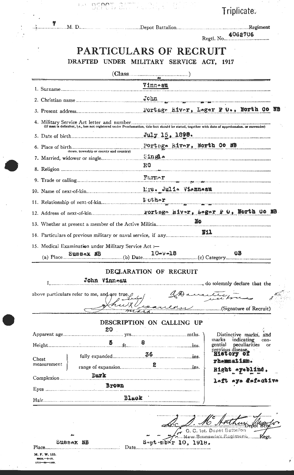 Personnel Records of the First World War - CEF 648655a