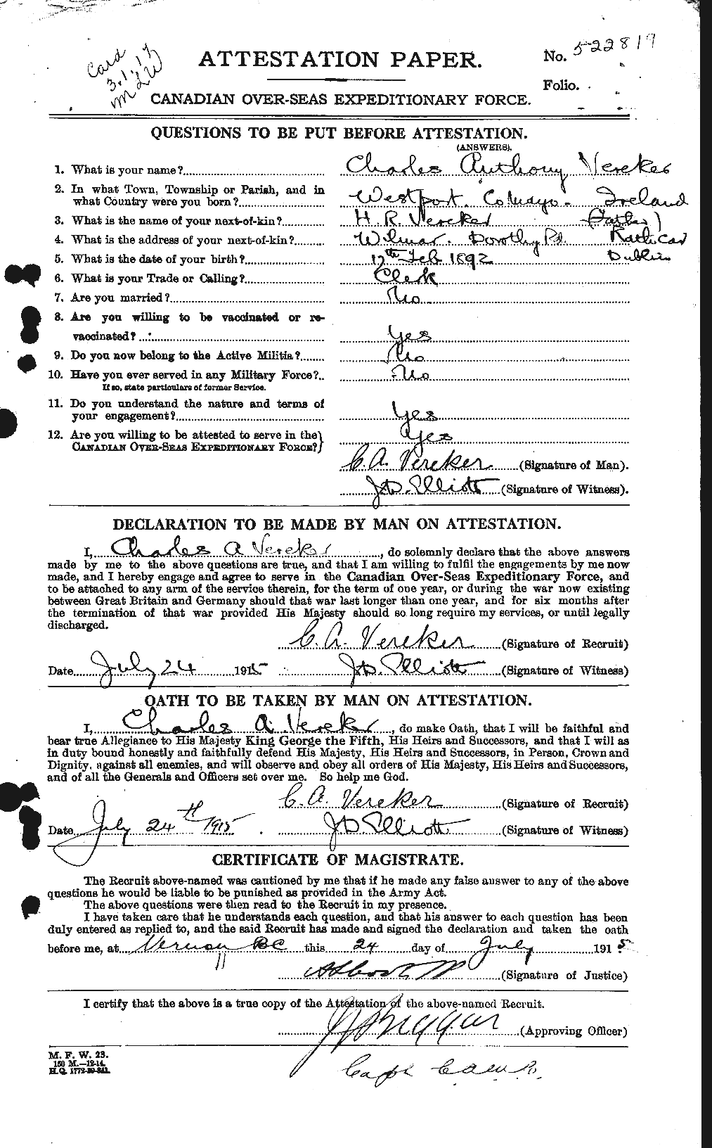 Personnel Records of the First World War - CEF 649443a