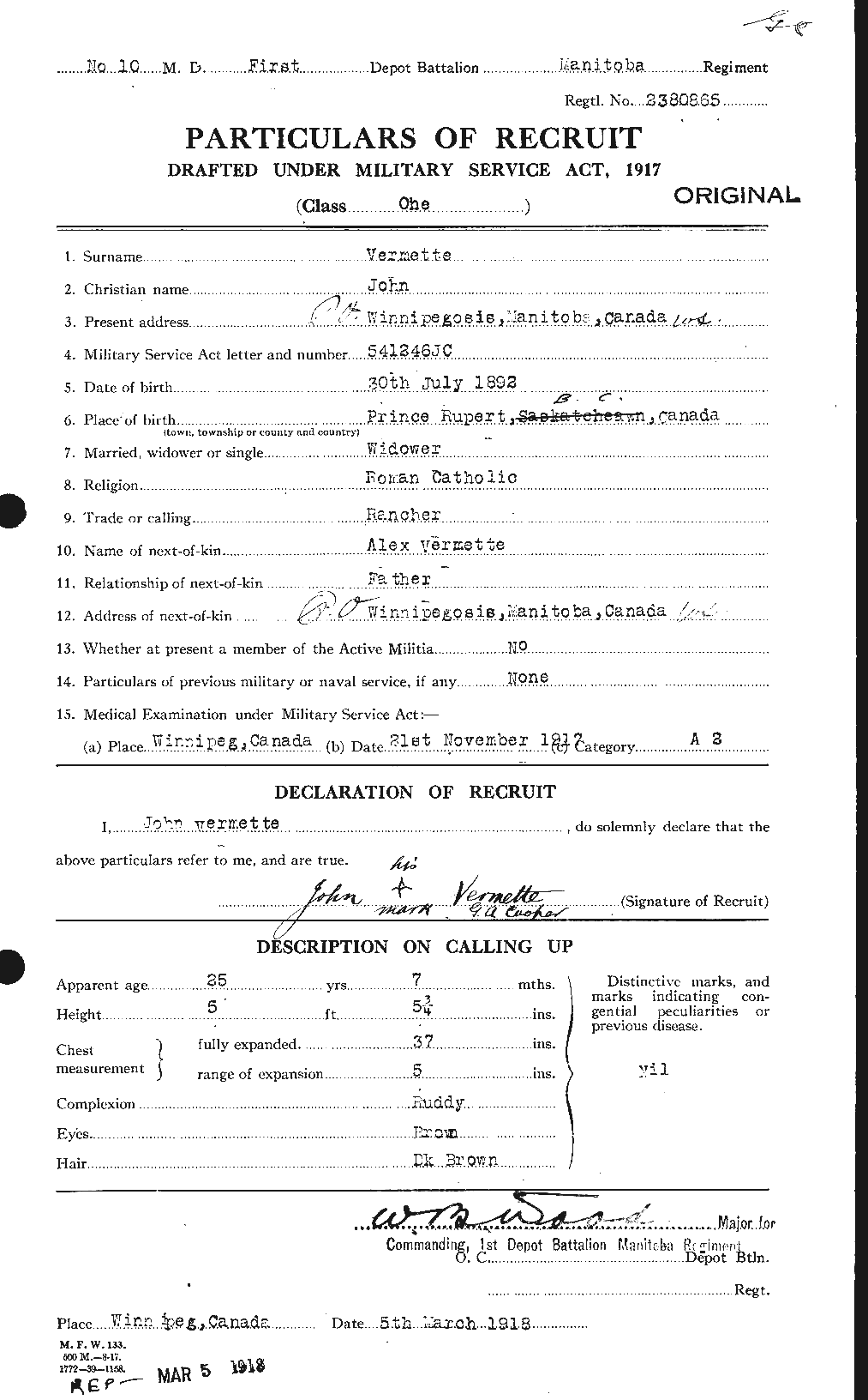 Personnel Records of the First World War - CEF 649550a