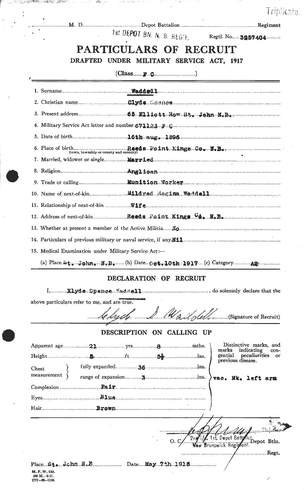 Personnel Records of the First World War - CEF 649824a