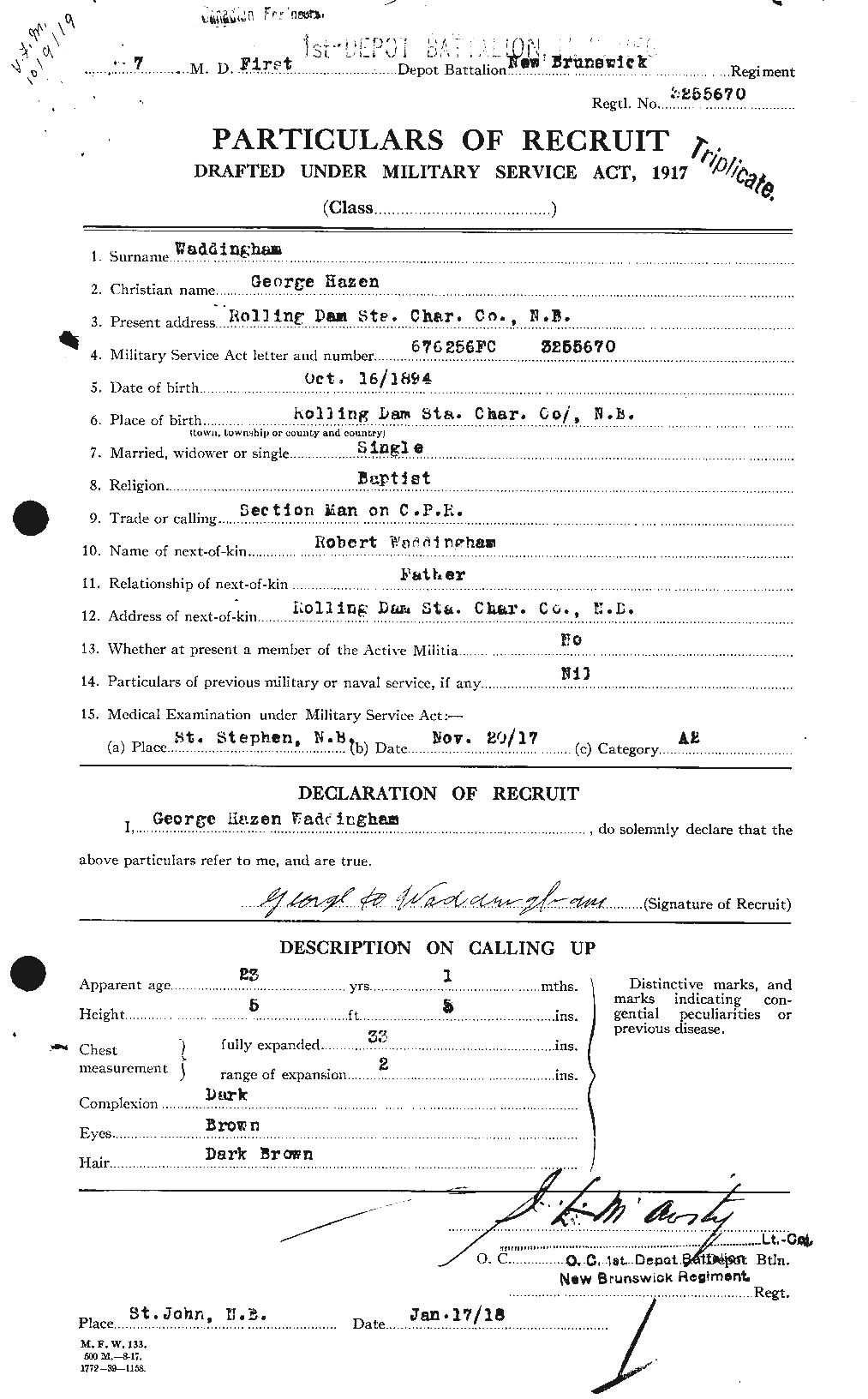 Personnel Records of the First World War - CEF 649910a