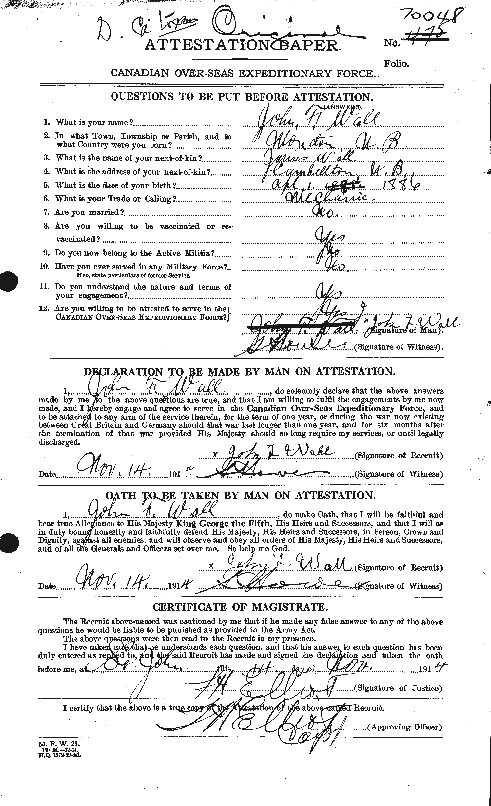 Personnel Records of the First World War - CEF 650259a