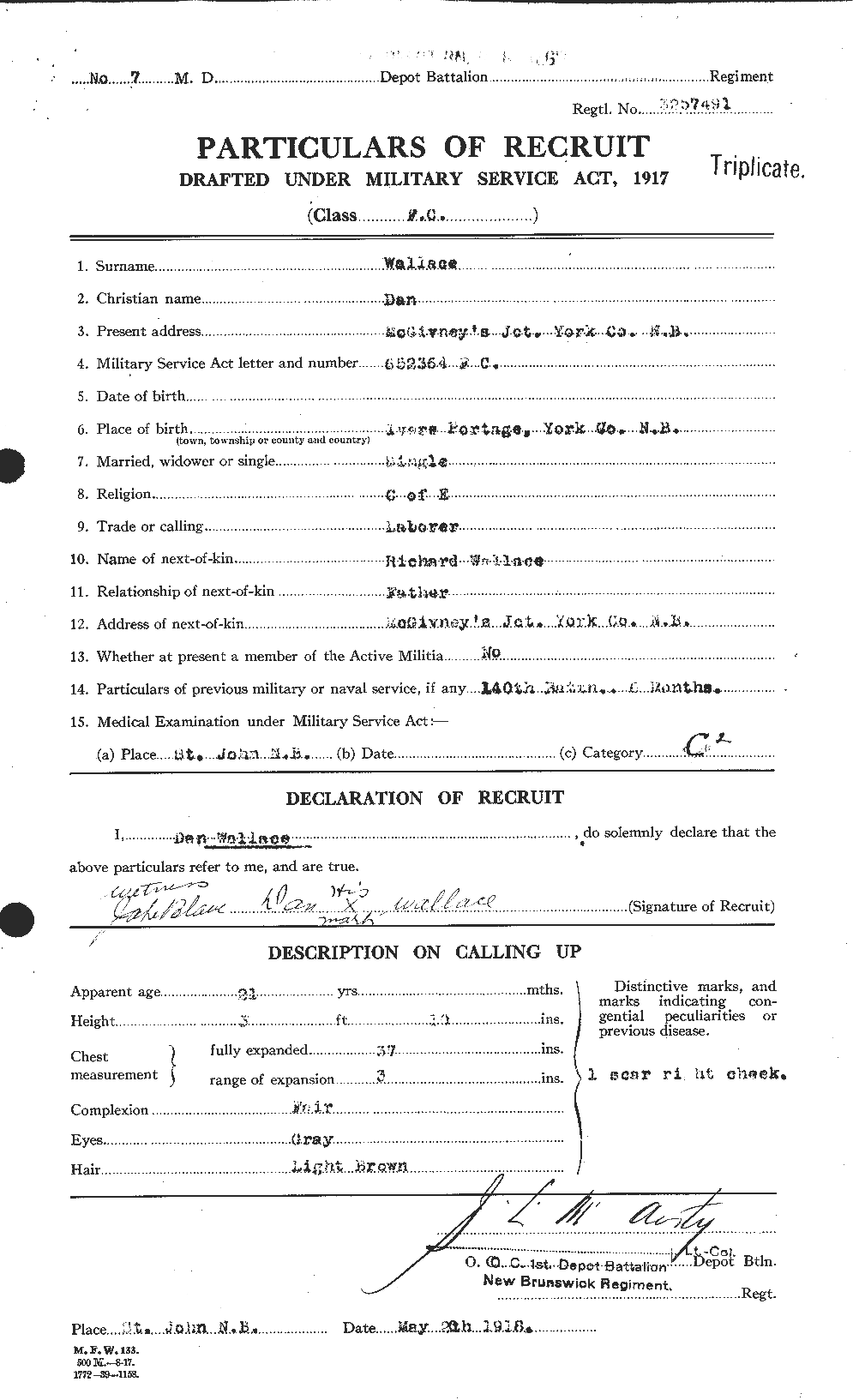 Personnel Records of the First World War - CEF 650384a
