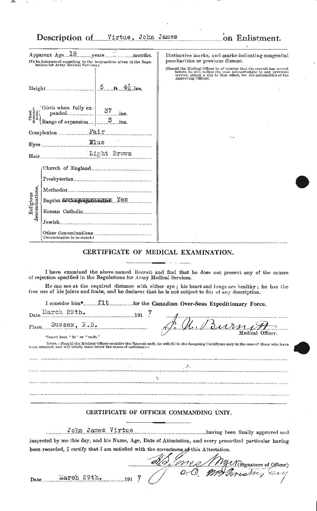 Personnel Records of the First World War - CEF 650413b