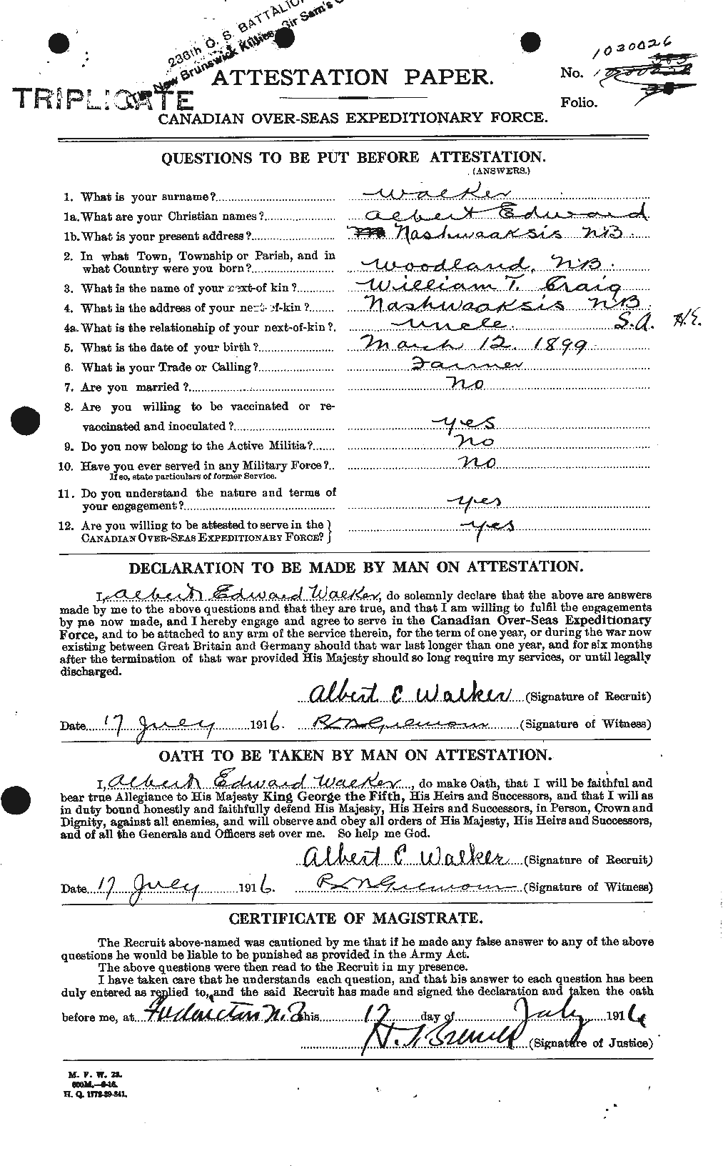 Personnel Records of the First World War - CEF 650975a
