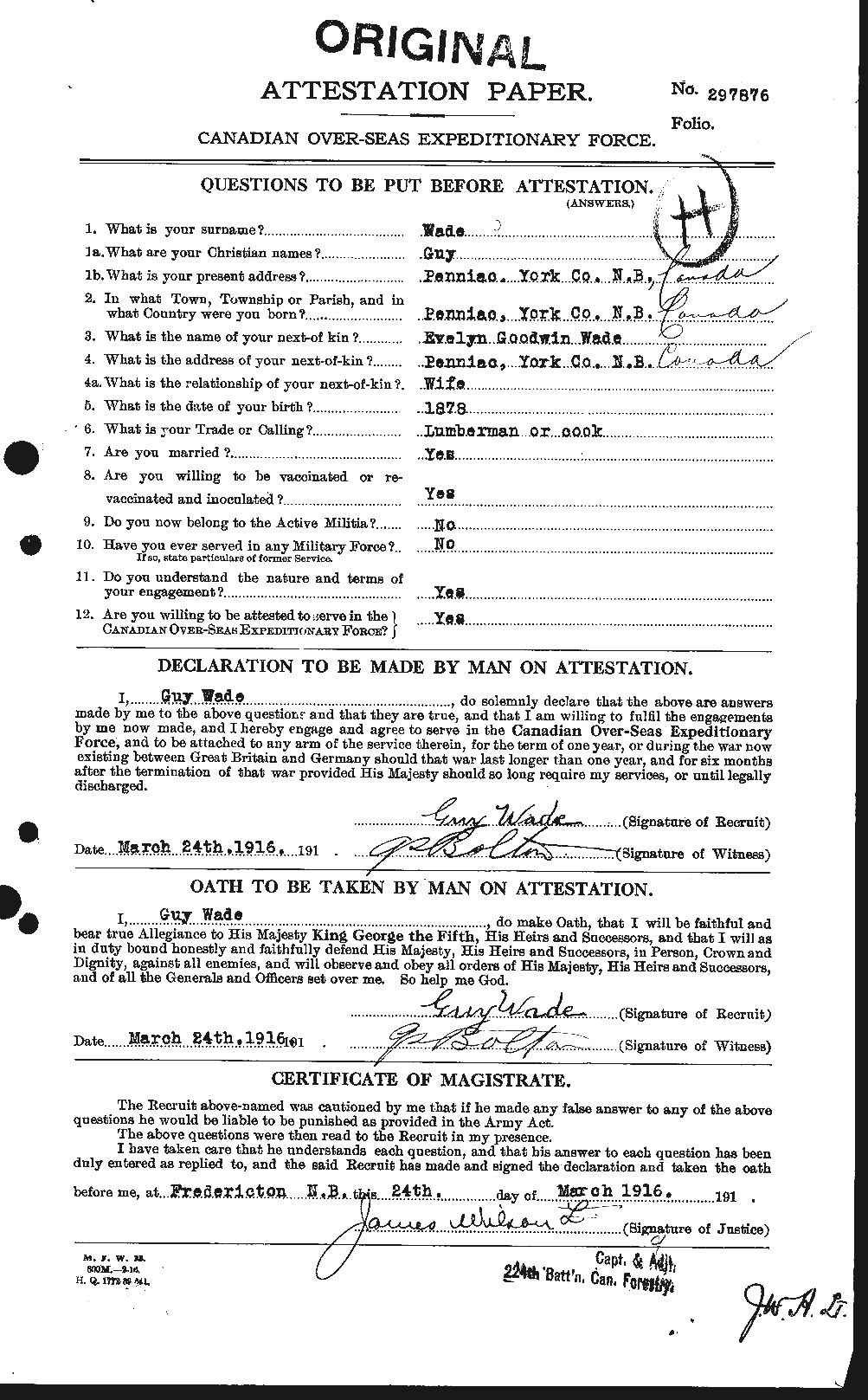 Personnel Records of the First World War - CEF 651223a