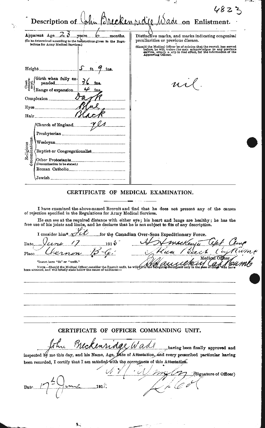 Personnel Records of the First World War - CEF 651264b