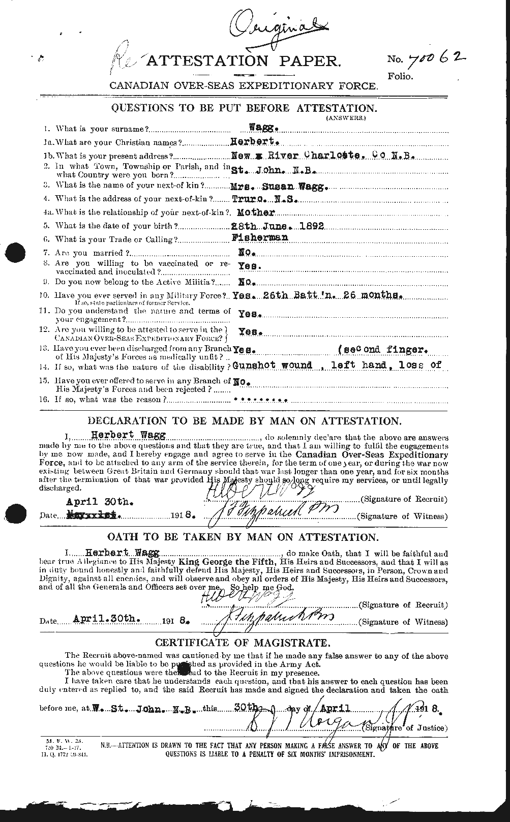 Personnel Records of the First World War - CEF 651475a
