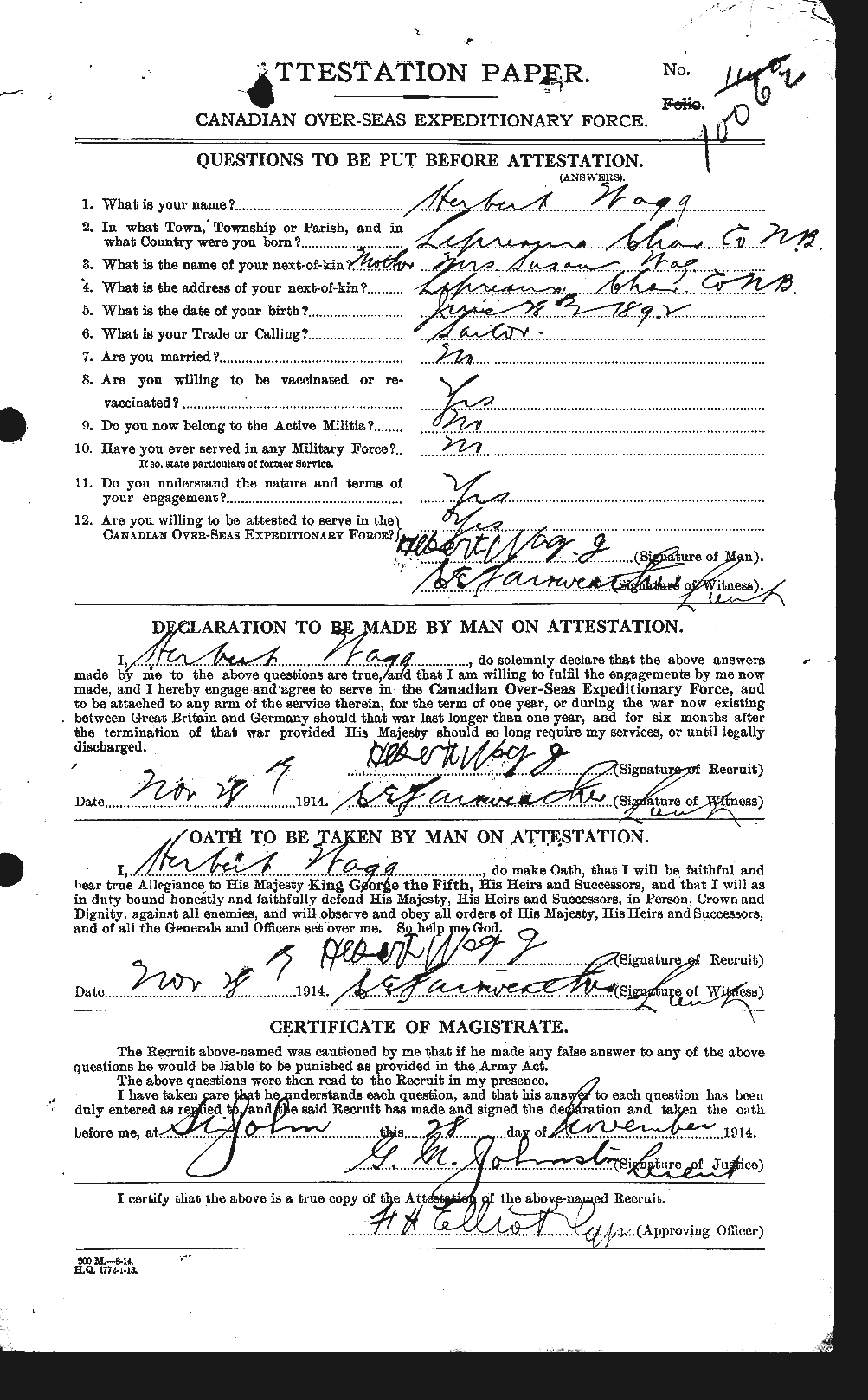 Personnel Records of the First World War - CEF 651476a