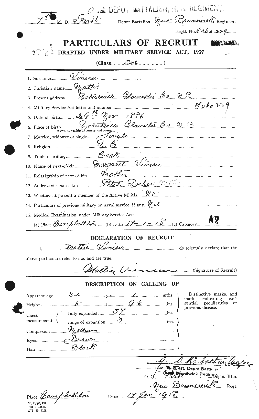 Personnel Records of the First World War - CEF 652368a