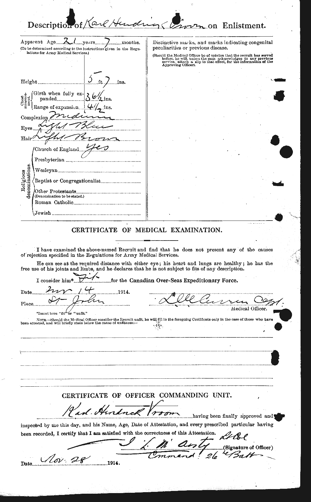 Personnel Records of the First World War - CEF 652527b