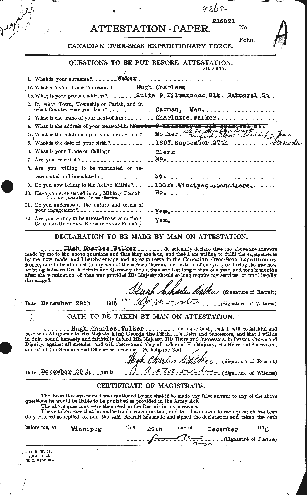 Personnel Records of the First World War - CEF 652933a